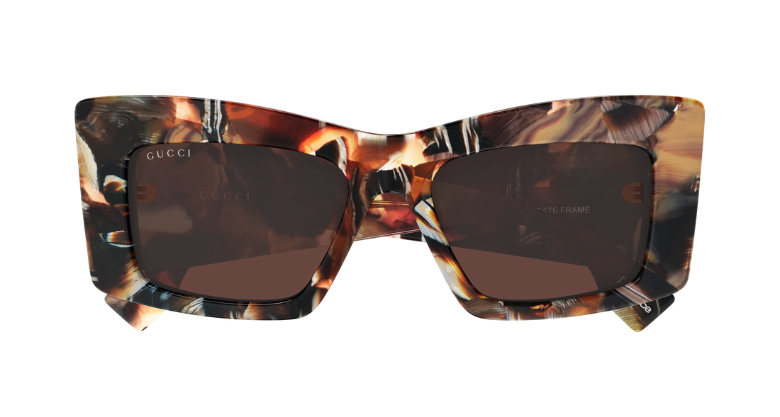 Lunettes de soleil gucci gg2268s 001 havana cat eye femenino taille 53mm - Vue détaillée