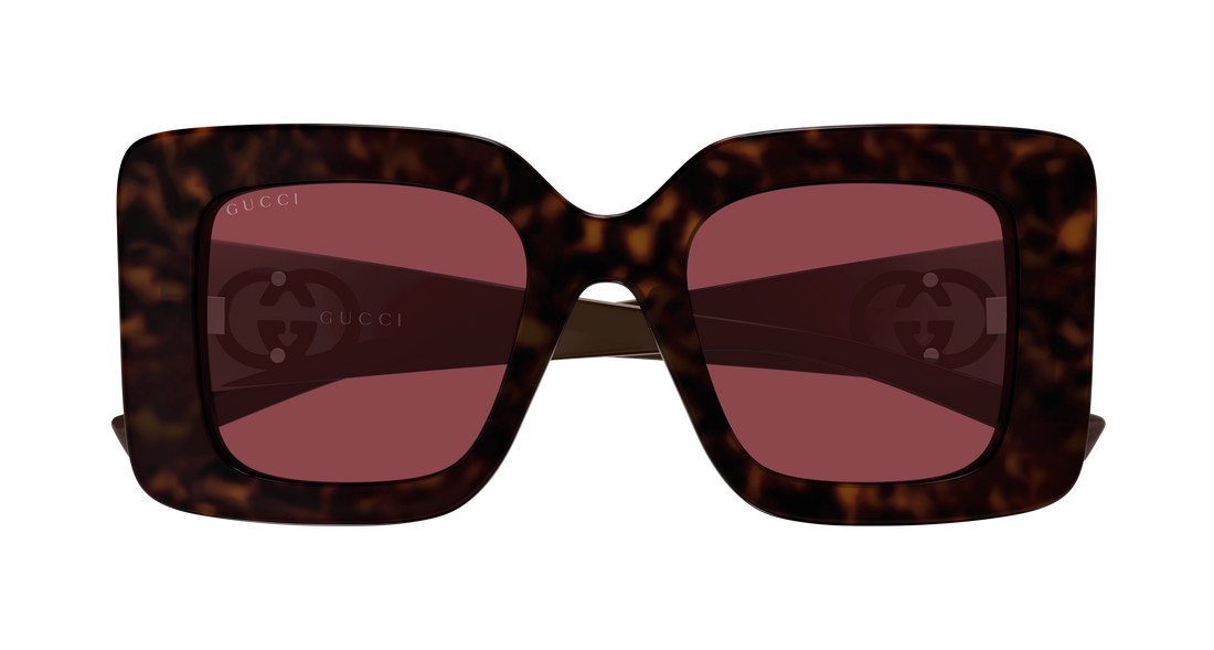 Sonnenbrillen gucci gg2025s 002 havana rectangular / squared femenino größe 49mm - Detailansicht