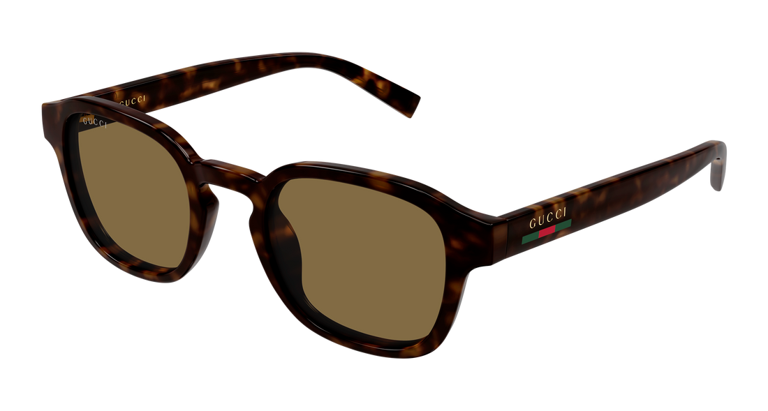 Óculos de sol gucci gg2106s 002 havana round/oval/panthos masculino tamanho 49mm - Vista principal