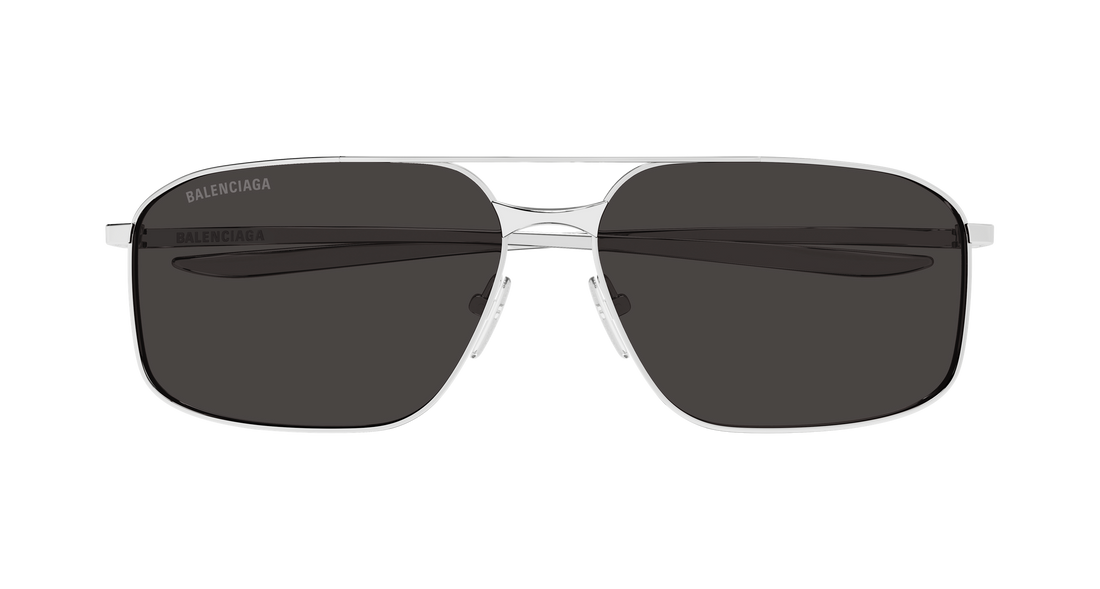 Óculos de sol balenciaga bb0492s 001 plateado pilot/navigator masculino tamanho 64mm - Vista de detalhe