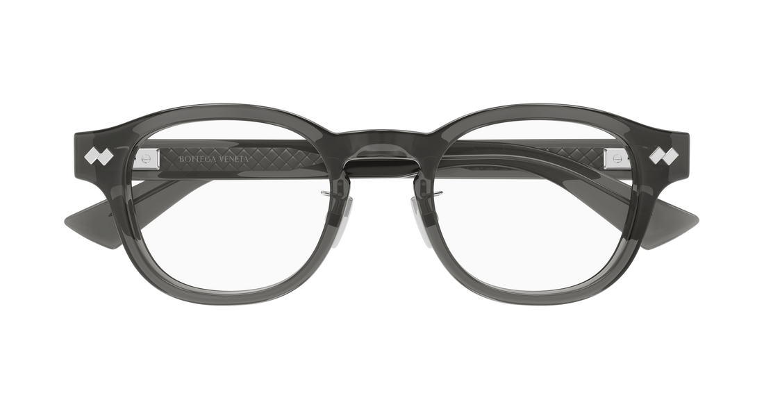 Brillen bottega veneta bv1518oa 003 gris round/oval/panthos unisex größe 49mm - Detailansicht