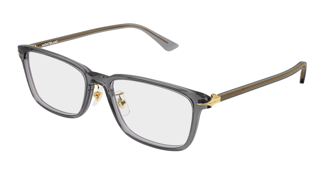 Lunettes de vue montblanc mb0531oa 003 gris rectangular / squared masculino taille 54mm - Vue principale