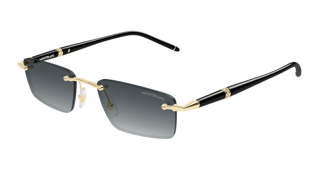 Gafas de sol montblanc mb0484s 001 dorado rectangular / squared masculino talla 54mm - Vista principal