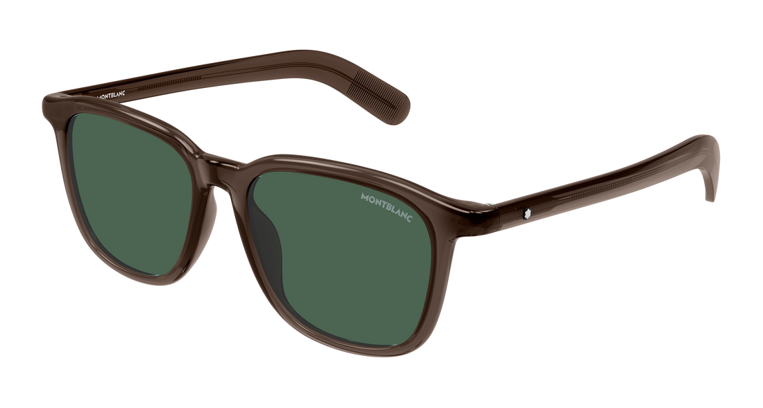 Lunettes de soleil montblanc mb0497s 002 marron rectangular / squared masculino taille 52mm - Vue principale