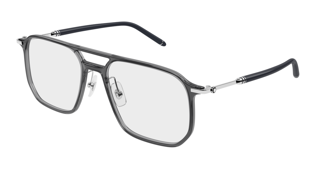 Lunettes de vue montblanc mb0522o 002 gris pilot/navigator masculino taille 56mm - Vue principale