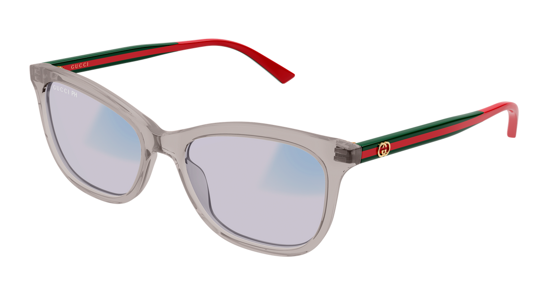 Óculos de sol gucci gg2117s 001 gris cat eye femenino tamanho 54mm - Vista de detalhe