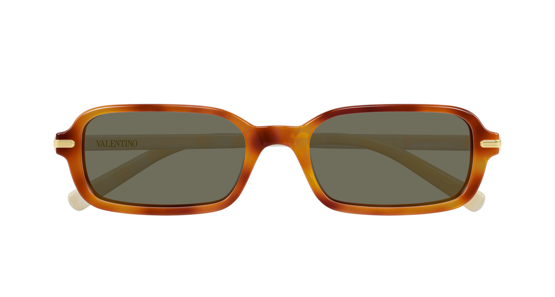 Lunettes de soleil valentino vg0047s 002 havana rectangular / squared femenino taille 52mm - Vue détaillée