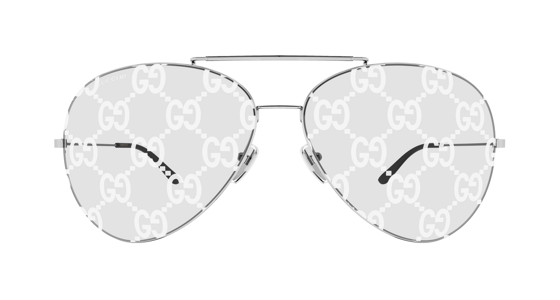 Occhiali da sole gucci gg2172s 001 plateado pilot/navigator masculino taglia 65mm - Vista dettagliata