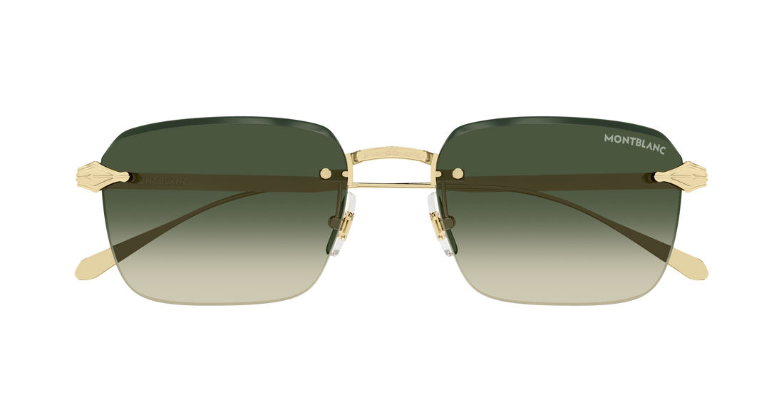 Lunettes de soleil montblanc mb0456s 004 dorado rectangular / squared masculino taille 54mm - Vue détaillée