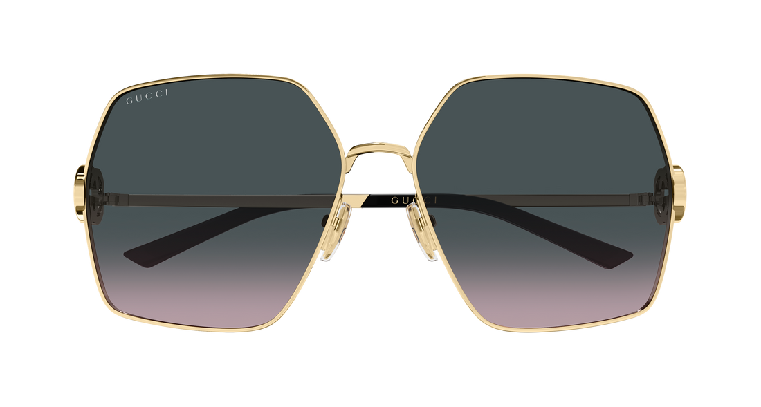 Óculos de sol gucci gg2163s 002 dorado rectangular / squared femenino tamanho 61mm - Vista de detalhe