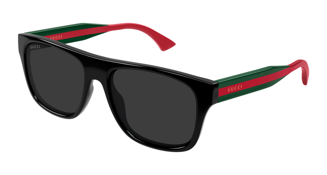 Óculos de sol gucci gg2119s 001 negro rectangular / squared masculino tamanho 56mm - Vista principal