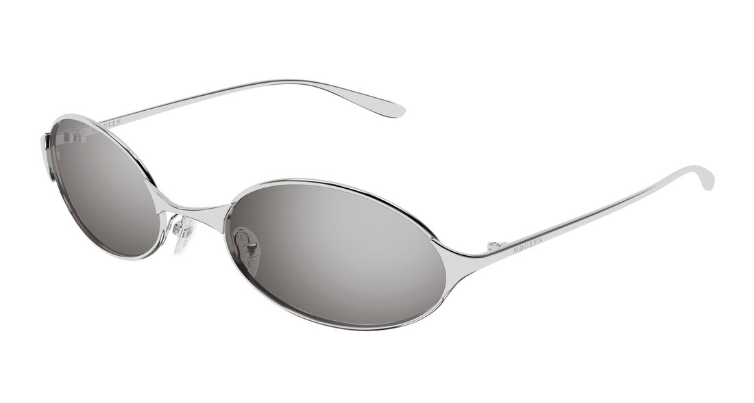 Lunettes de soleil alexander mcqueen am0589s 003 plateado round/oval/panthos unisex taille 55mm - Vue principale