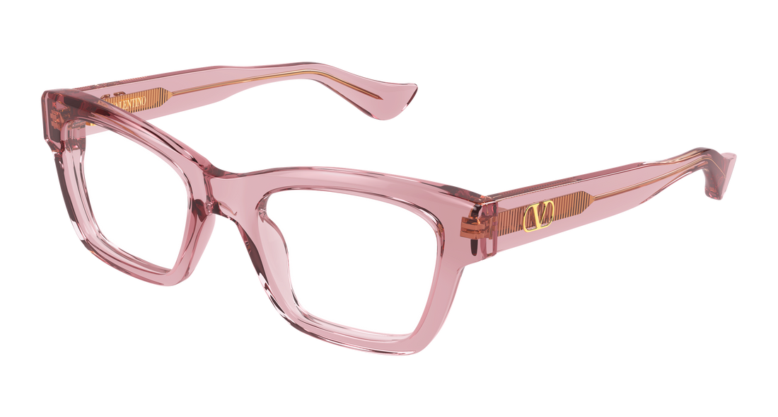 Lunettes de vue valentino vg0061o 004 rosa rectangular / squared femenino taille 50mm - Vue principale