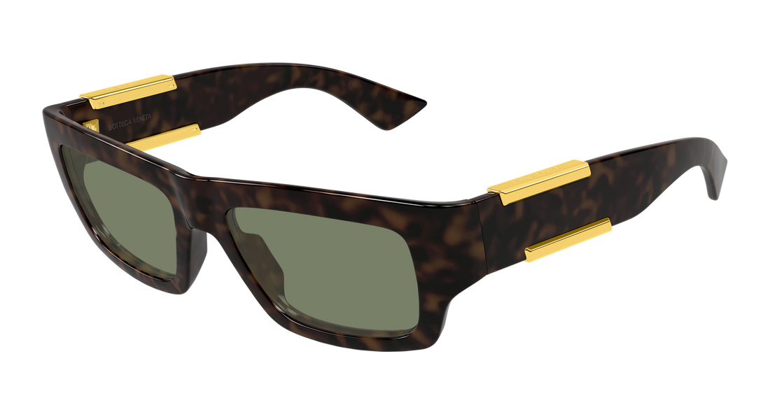 Óculos de sol bottega veneta bv1452s 002 havana rectangular / squared unisex tamanho 53mm - Vista principal
