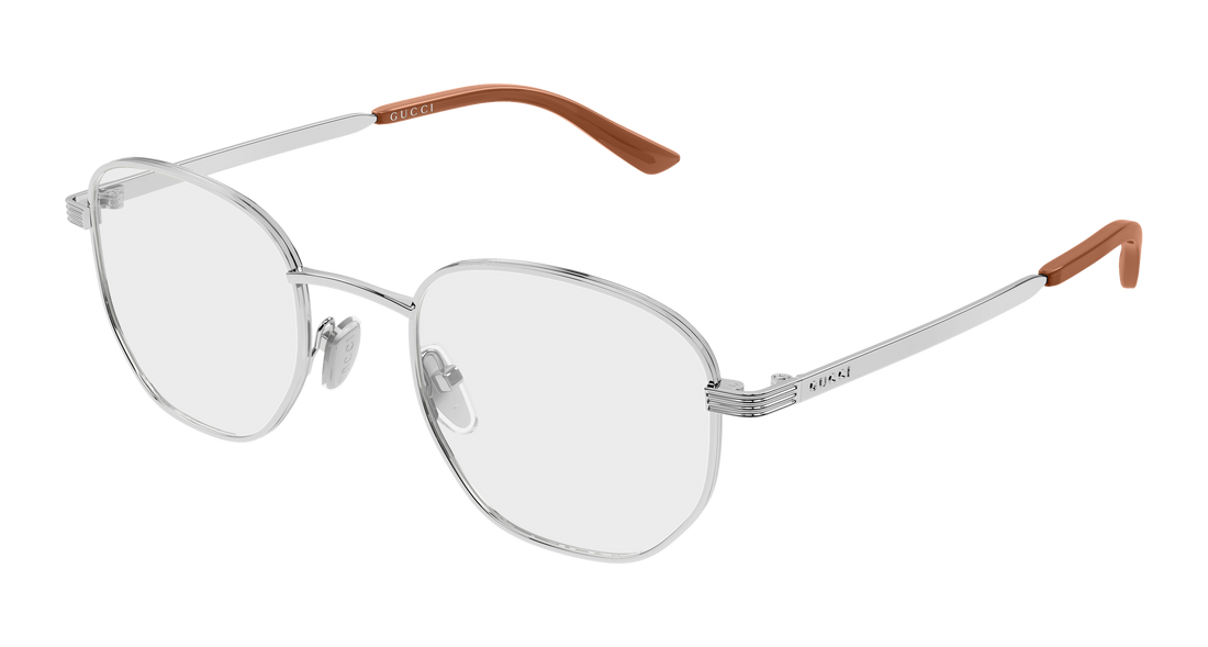 Lunettes de vue gucci gg2224o 003 plateado round/oval/panthos femenino taille 49mm - Vue principale