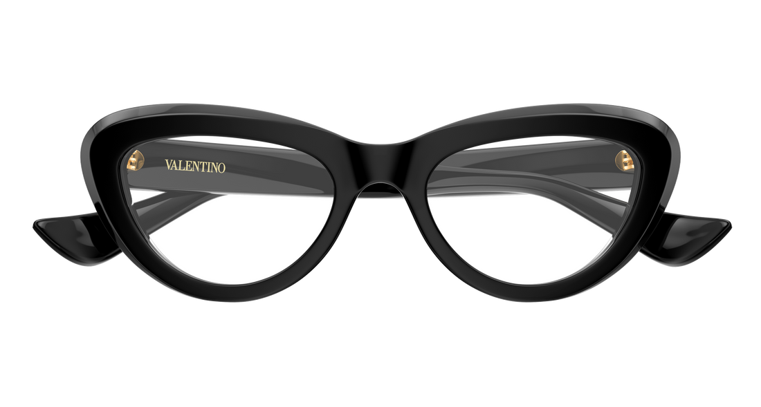 Lunettes de vue valentino vg0059o 001 negro cat eye femenino taille 52mm - Vue détaillée