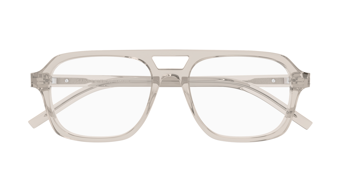 Brillen saint laurent sl m179 004 beige pilot/navigator femenino größe 53mm - Detailansicht