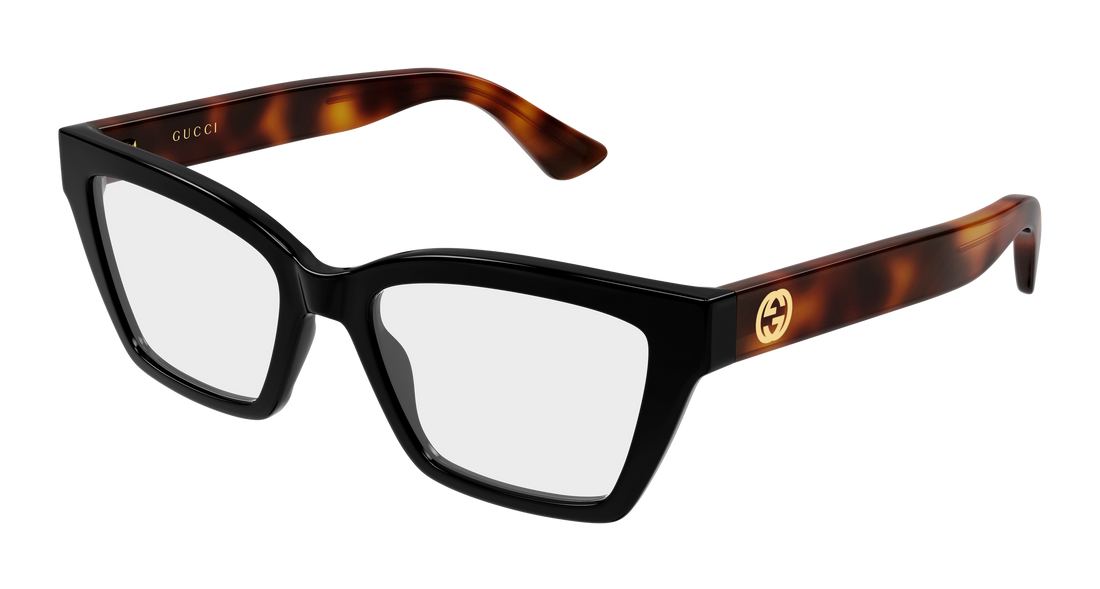 Lunettes de vue gucci gg1715o 018 negro cat eye femenino taille 53mm - Vue principale