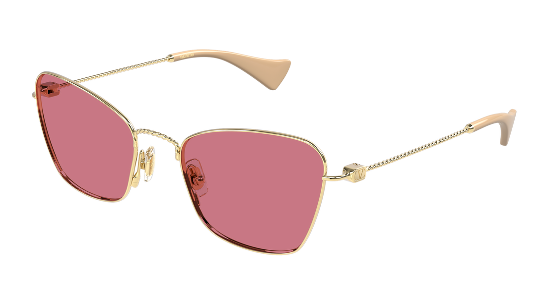 Lunettes de soleil valentino vg0063s 004 dorado cat eye femenino taille 52mm - Vue principale