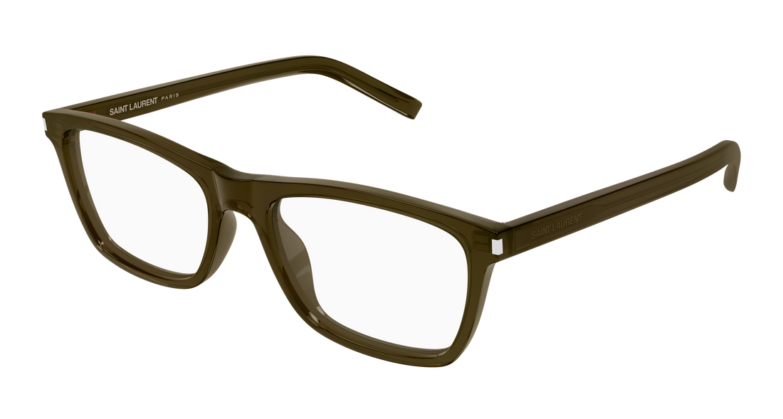 Brillen saint laurent sl 841 010 marron rectangular / squared masculino größe 58mm - Hauptansicht