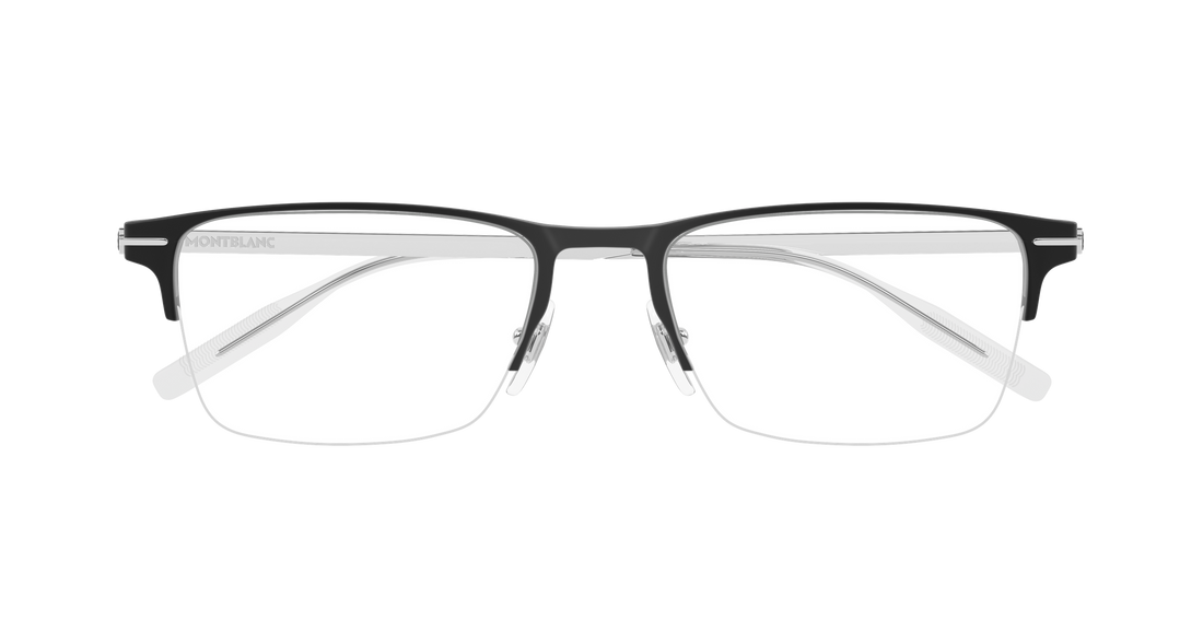 Occhiali da vista montblanc mb0468o 005 negro rectangular / squared masculino taglia 58mm - Vista dettagliata