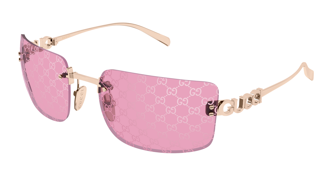 Solglasögon gucci gg2038s 004 dorado rectangular / squared femenino storlek 61mm - Huvudvy