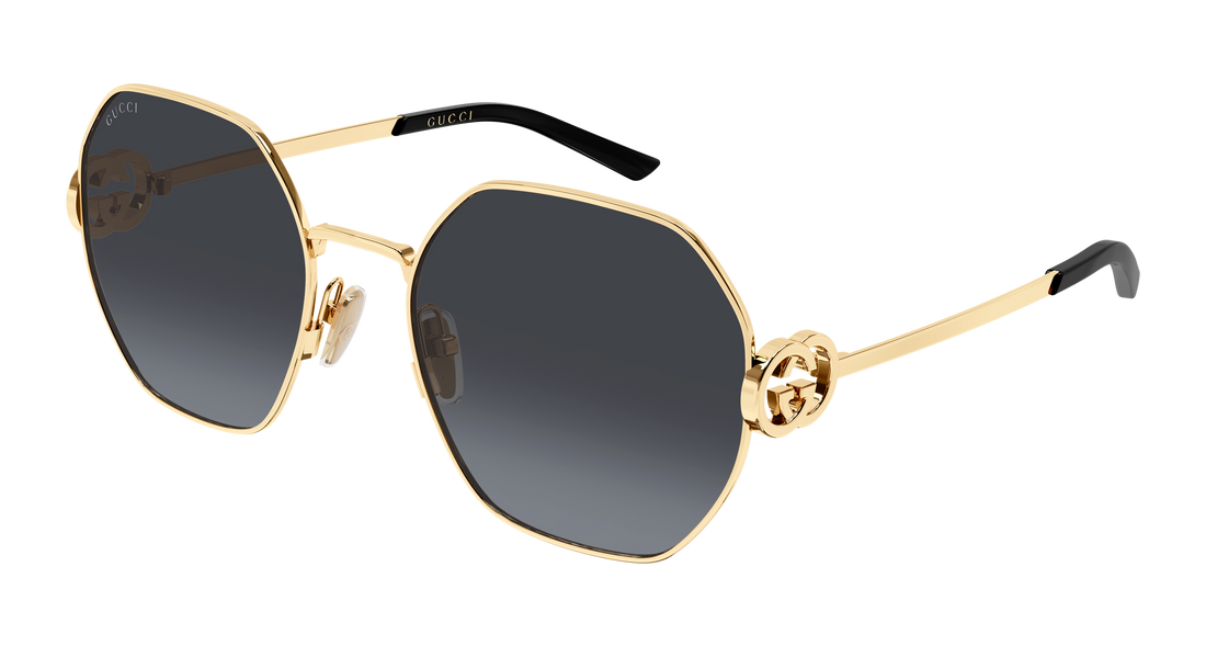 Óculos de sol gucci gg2046s 001 dorado geometrical/directional femenino tamanho 58mm - Vista principal