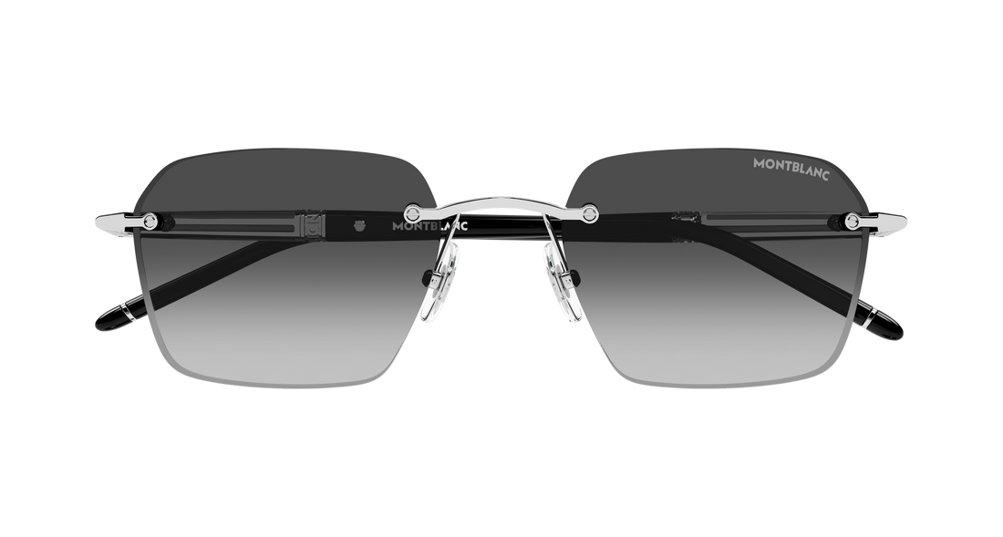 Lunettes de soleil montblanc mb0526s 001 plateado rectangular / squared masculino taille 54mm - Vue détaillée