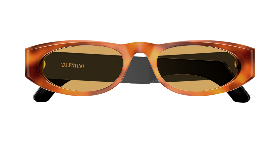 Sonnenbrillen valentino vg0007s 002 havana geometrical/directional femenino größe 53mm - Detailansicht