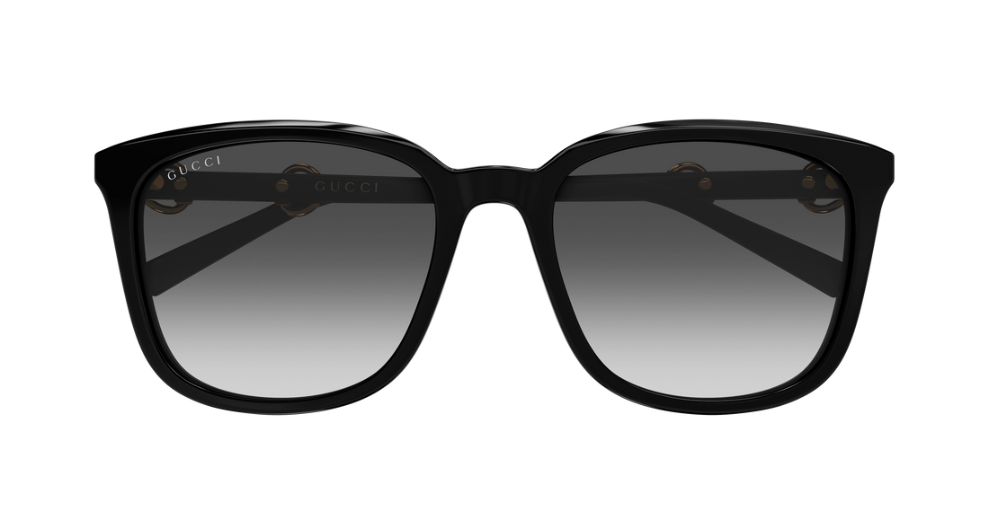 Óculos de sol gucci gg2057sk 001 negro rectangular / squared femenino tamanho 56mm - Vista de detalhe