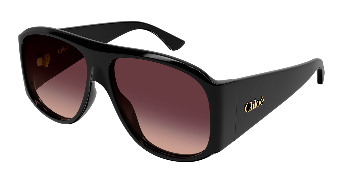 Lunettes de soleil chloé ch0347s 007 negro pilot/navigator femenino taille 60mm - Vue principale