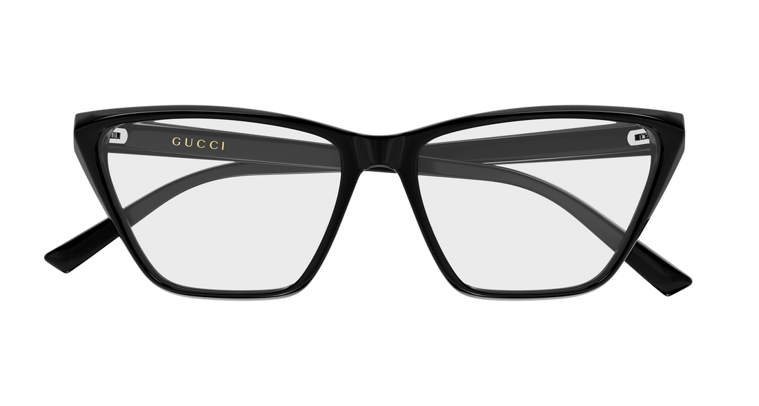 Brillen gucci gg2204o 005 negro geometrical/directional femenino größe 56mm - Detailansicht