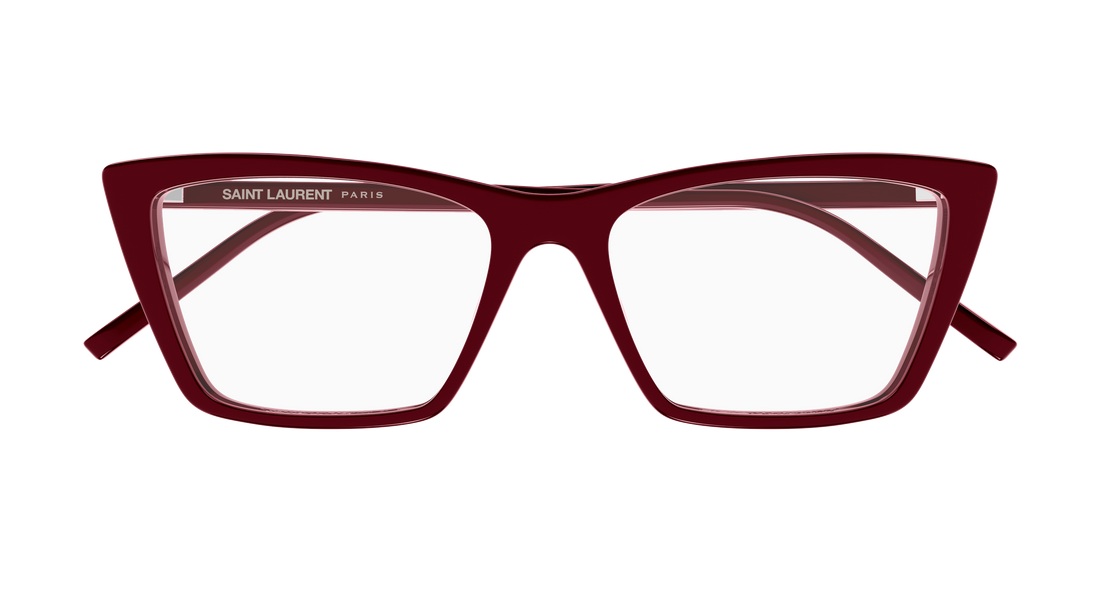 Lunettes de vue saint laurent sl 737 mica thin opt 011 rojo rectangular / squared femenino taille 54mm - Vue détaillée