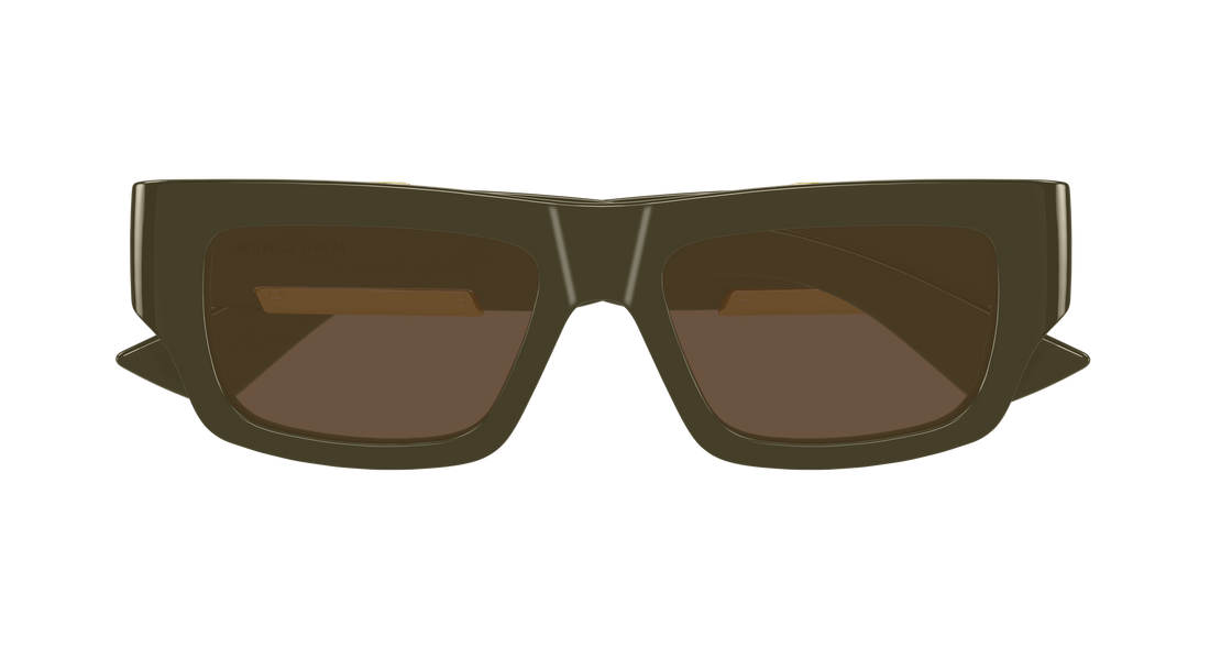 Óculos de sol bottega veneta bv1452s 003 verde rectangular / squared unisex tamanho 53mm - Vista de detalhe