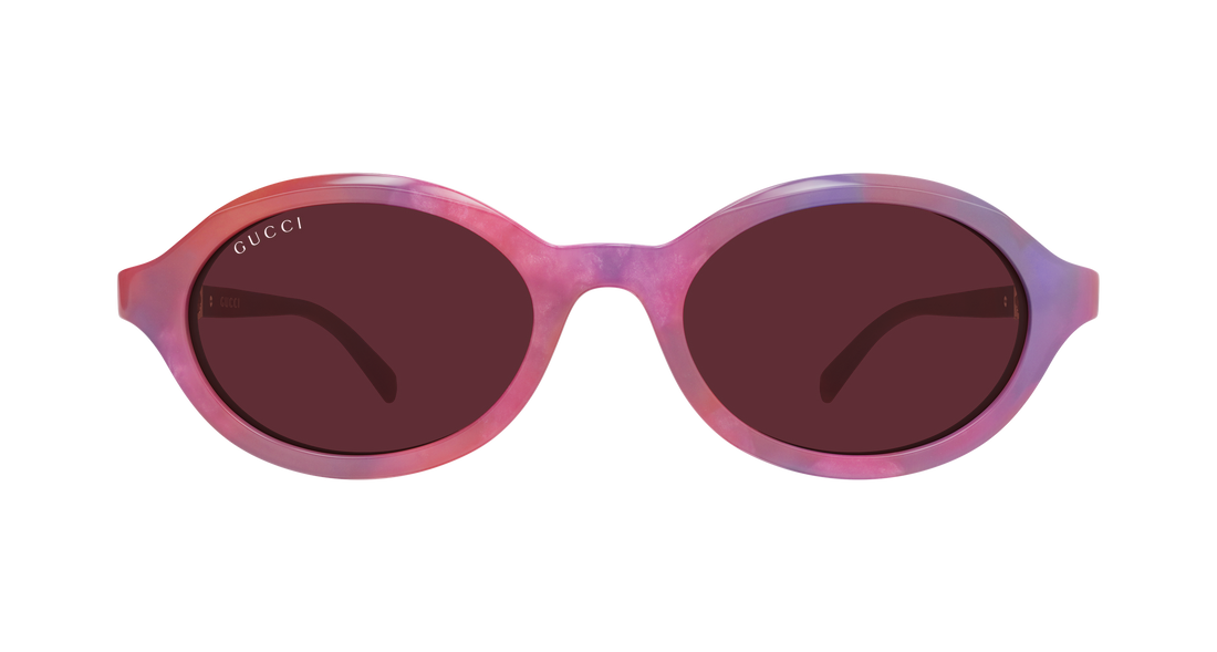 Óculos de sol gucci gg2153s 005 havana round/oval/panthos femenino tamanho 51mm - Vista de detalhe