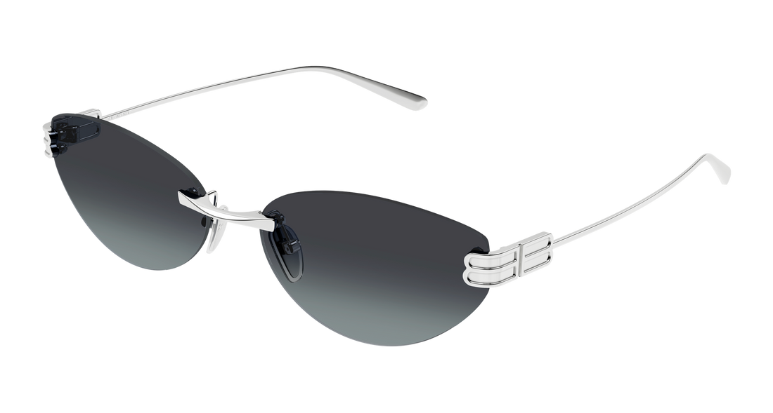 Óculos de sol balenciaga bb0486s 002 plateado cat eye femenino tamanho 61mm - Vista principal