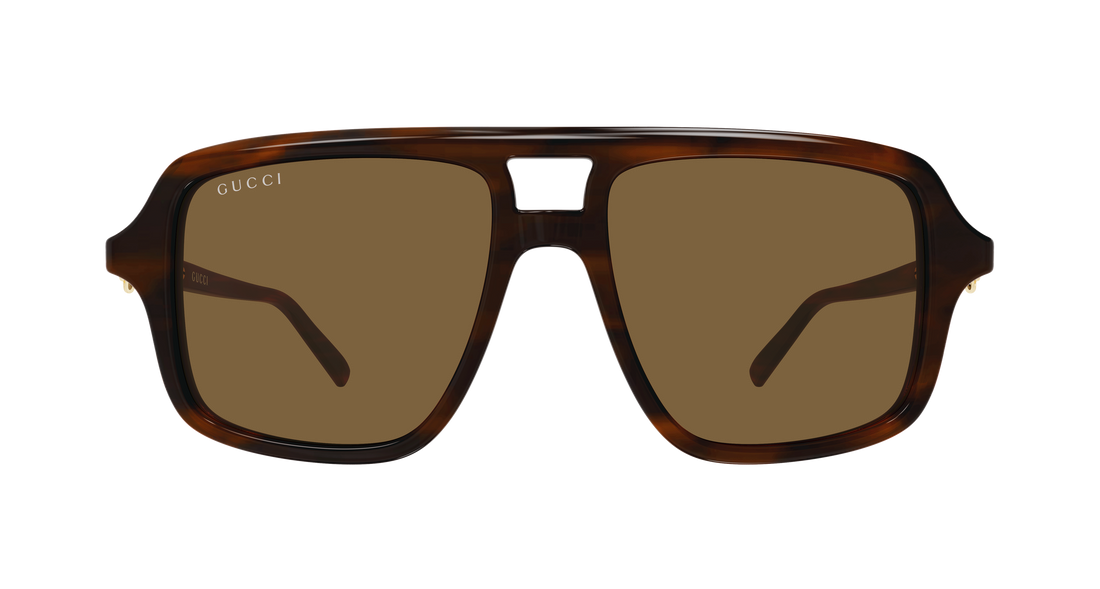 Óculos de sol gucci gg2052s 003 havana pilot/navigator femenino tamanho 53mm - Vista de detalhe