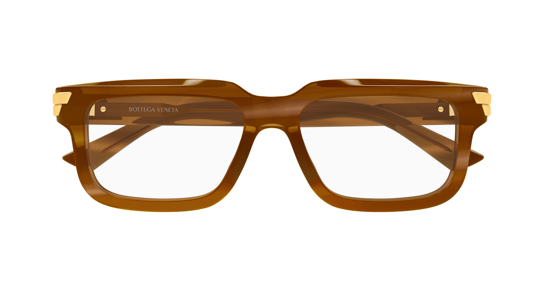 Brillen bottega veneta bv1490o 008 marron rectangular / squared unisex größe 55mm - Detailansicht