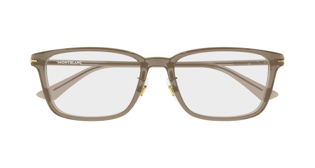 Lunettes de vue montblanc mb0531oa 004 marron rectangular / squared masculino taille 54mm - Vue détaillée