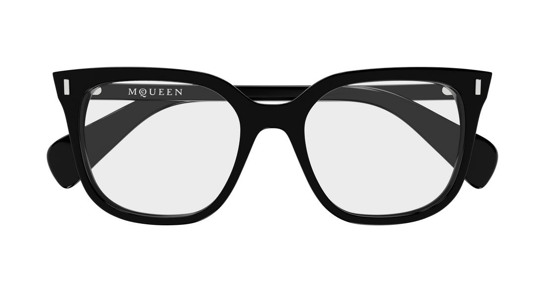 Lunettes de vue alexander mcqueen am0585o 001 negro rectangular / squared femenino taille 53mm - Vue détaillée