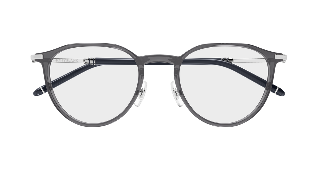 Lunettes de vue montblanc mb0524o 002 gris round/oval/panthos masculino taille 51mm - Vue détaillée