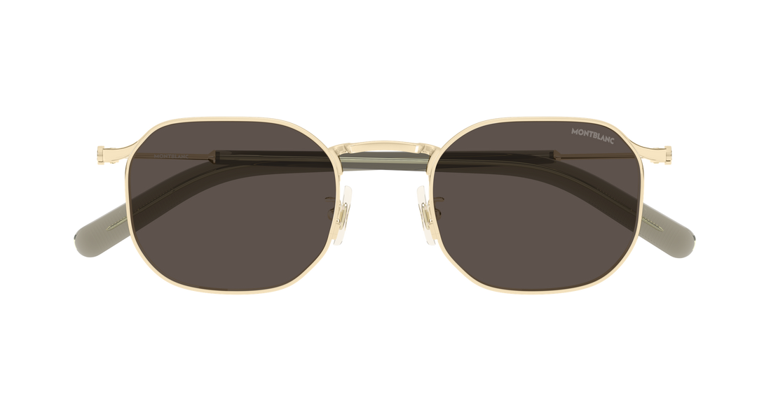 Gafas de sol montblanc mb0459s 003 dorado geometrical/directional masculino talla 50mm - Vista de detalle