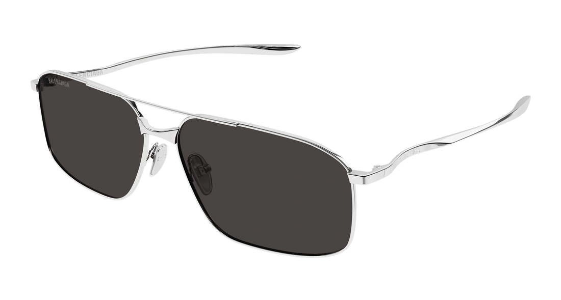 Óculos de sol balenciaga bb0492s 001 plateado pilot/navigator masculino tamanho 64mm - Vista principal