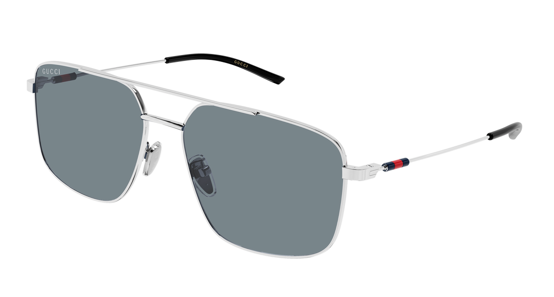 Óculos de sol gucci gg2096sa 003 plateado rectangular / squared masculino tamanho 59mm - Vista principal