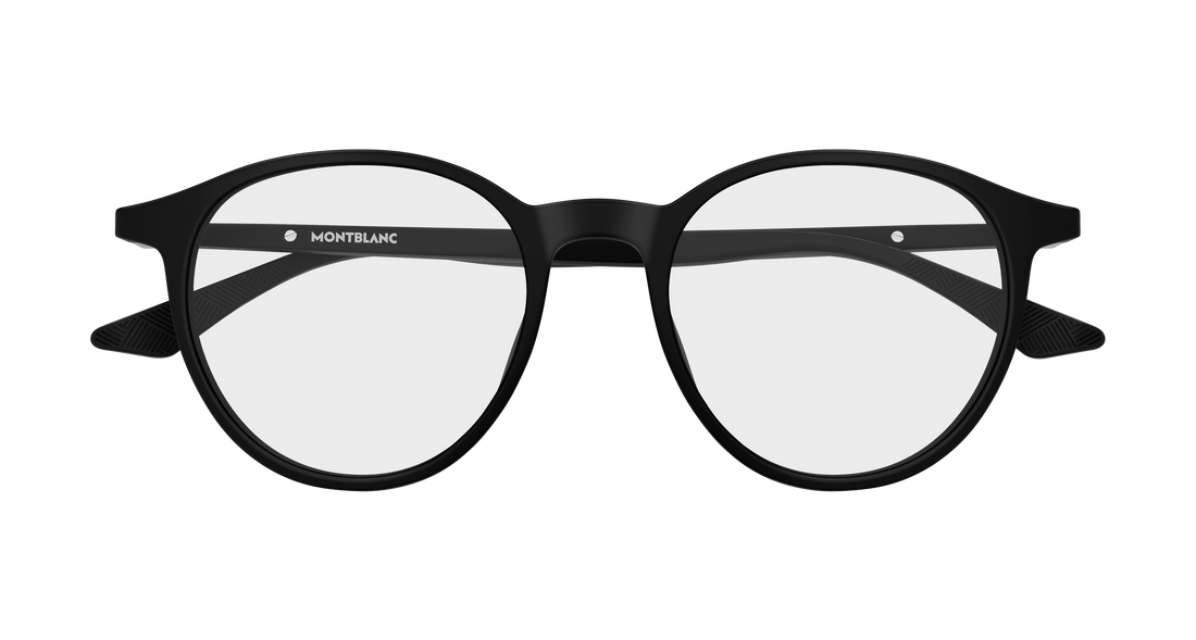 Lunettes de vue montblanc mb0512o 002 negro round/oval/panthos masculino taille 49mm - Vue détaillée