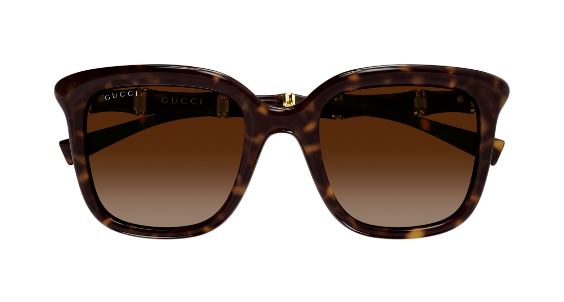 Óculos de sol gucci gg2058s 002 havana rectangular / squared femenino tamanho 52mm - Vista de detalhe