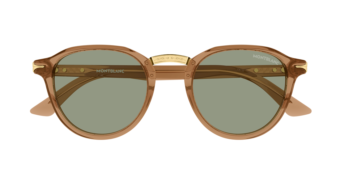 Lunettes de soleil montblanc mb0515s 004 naranja round/oval/panthos masculino taille 49mm - Vue détaillée