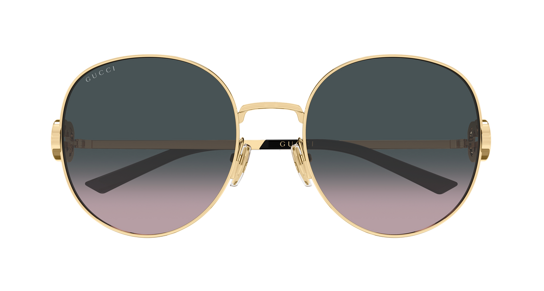 Óculos de sol gucci gg2047s 002 dorado round/oval/panthos femenino tamanho 58mm - Vista de detalhe