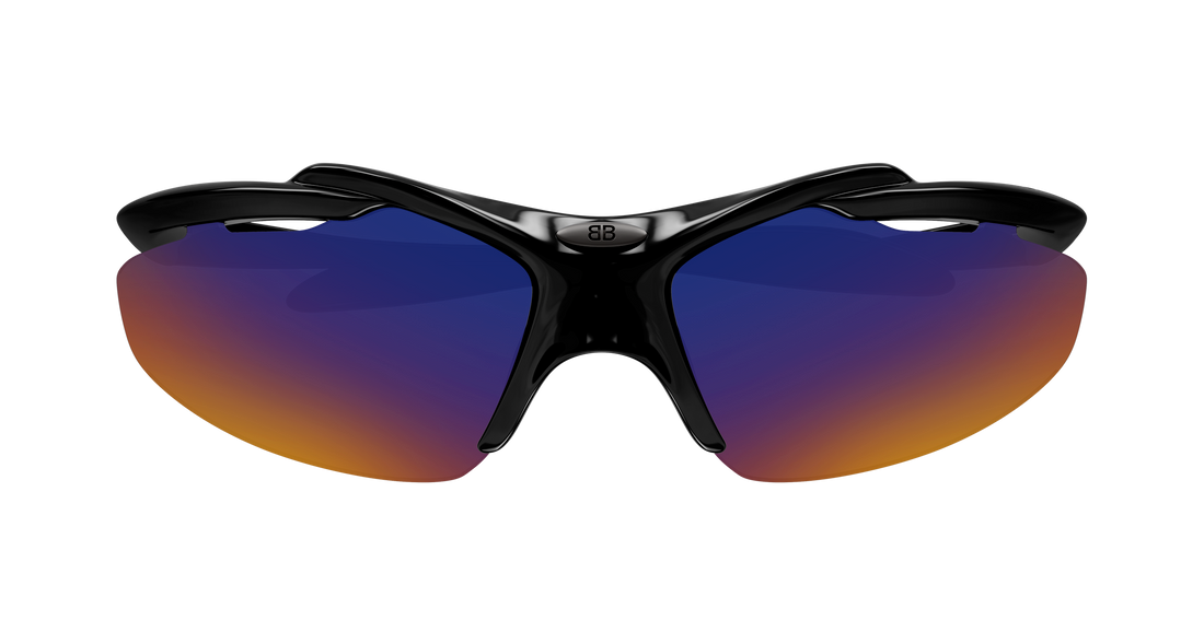 Óculos de sol balenciaga bb0464s 005 negro geometrical/directional unisex tamanho 72mm - Vista de detalhe