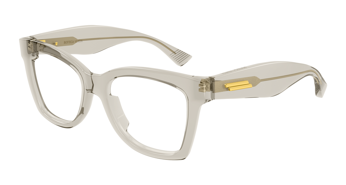 Óculos graduados bottega veneta bv1459o 003 beige butterfly femenino tamanho 52mm - Vista principal
